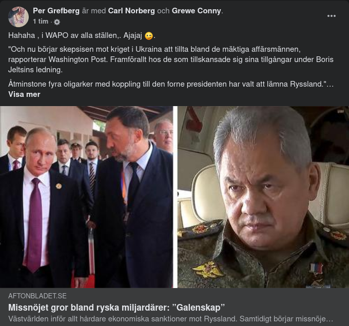 Ryskt Missnöje Gror I WaPo