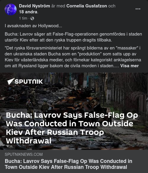 Falsk Flagg I Bucha Enligt Lavrov