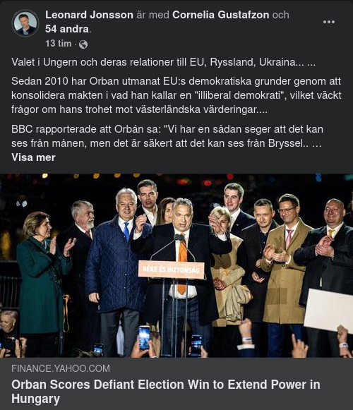 Orbans Valvinst & Ungerns Relationer