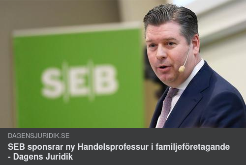 SEB Sponsrar Ny Handelsprofessur