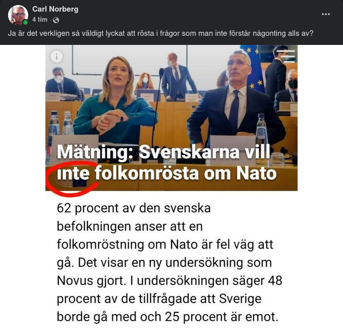 Uppmätt Svensk Folkomröstningsvilja