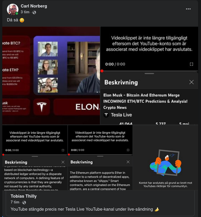 Youtube Stängde Tesla Under Live-Sändning