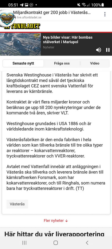 Westinghouse Skriver Långtidskontrakt
