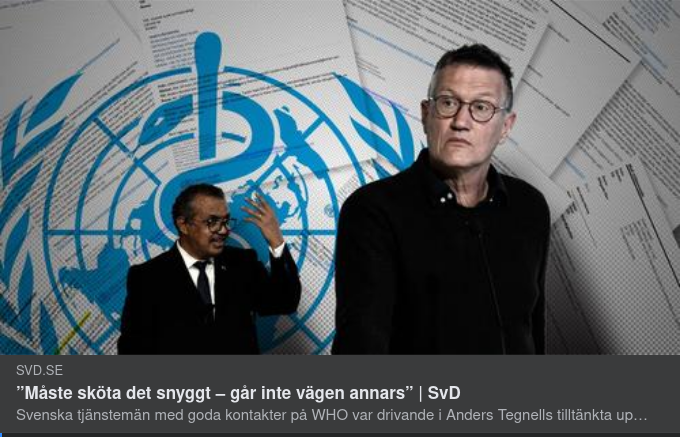 Inte Så Snyggt Angående Tegnell & WHO