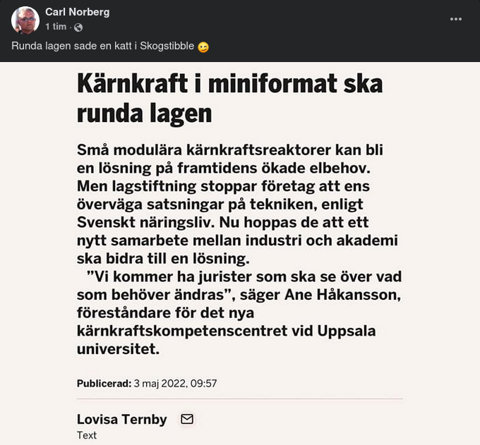 Lagrundande Minikärnkraftsverk
