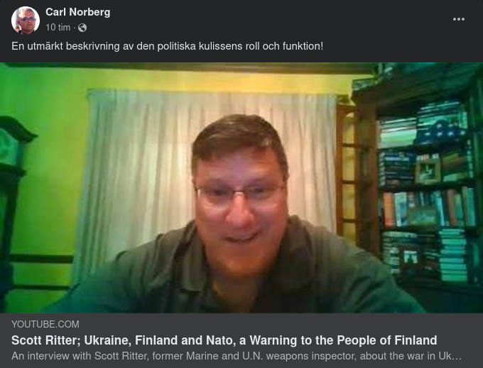 Scott Ritter; Ukraina, Finland & Nato