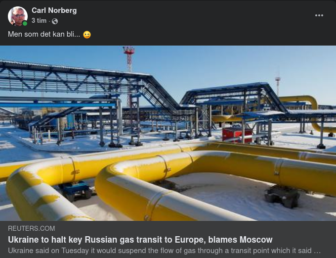 Ukraina Stoppar Rysk Gasleverans Till Europa