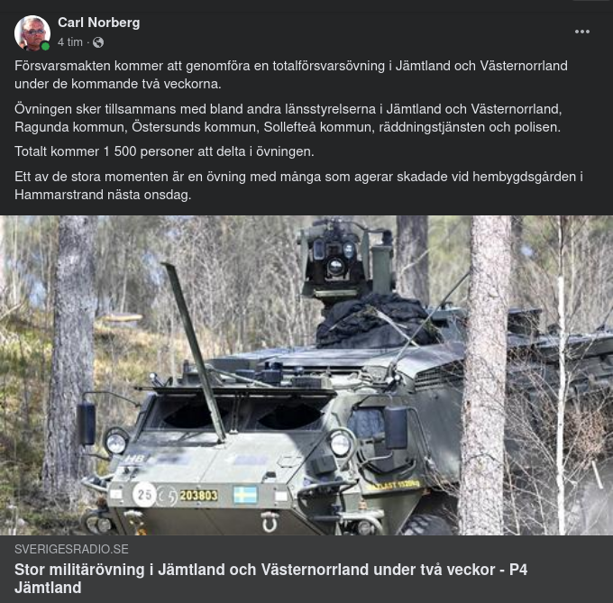 Totalförsvarsövning I Jämtland & Västernorrland