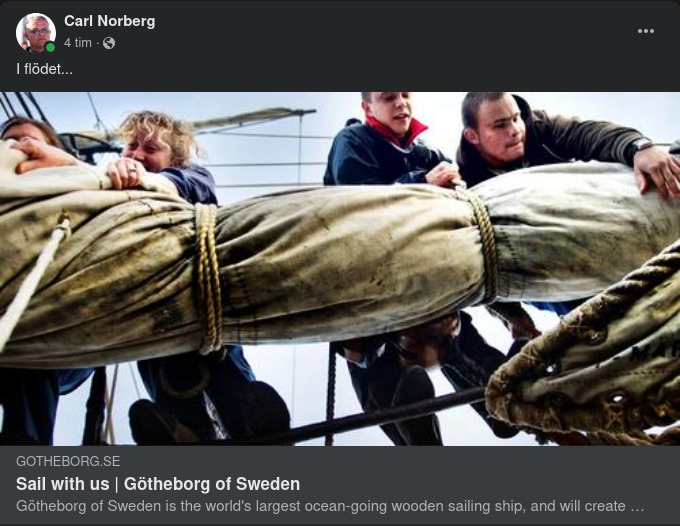 Seglandes I Flödet...