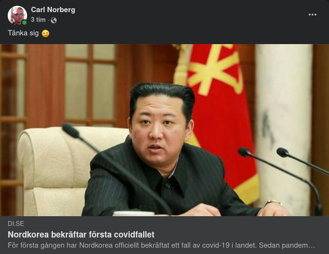 Covidfall I Nordkorea