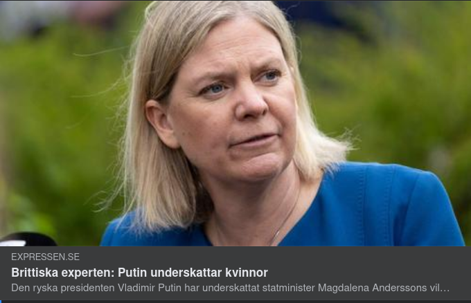 Kvinnounderskattande Putin I Expressen