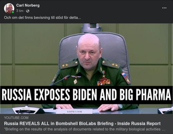 Ryssland Informerar Om Biolabben