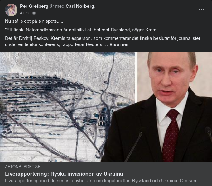 Ryssland Om Finskt Nato-Medlemskap