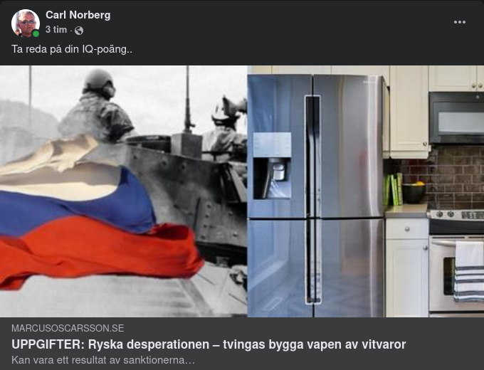Ryska Vitvaruvapen Hos Kajalmacke
