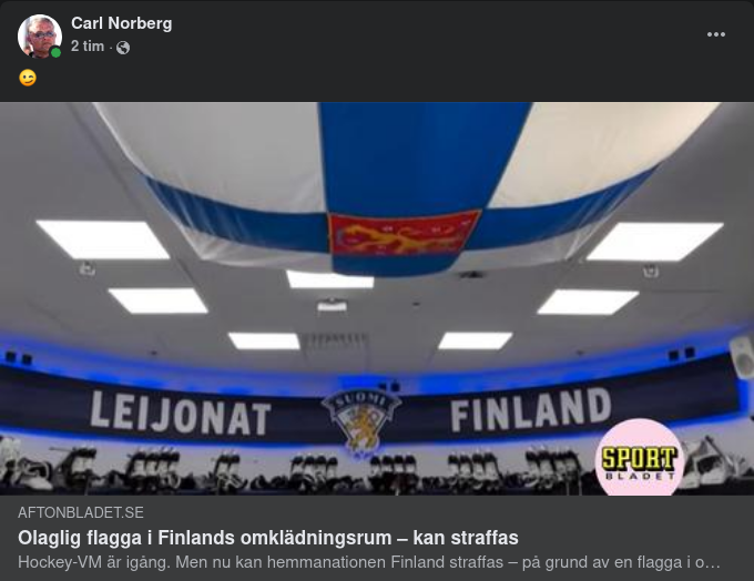 Olaglig Flagga I Finlands Omklädningsrum