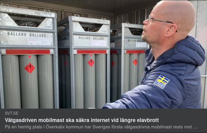 Vätgasdriven Mobilmast