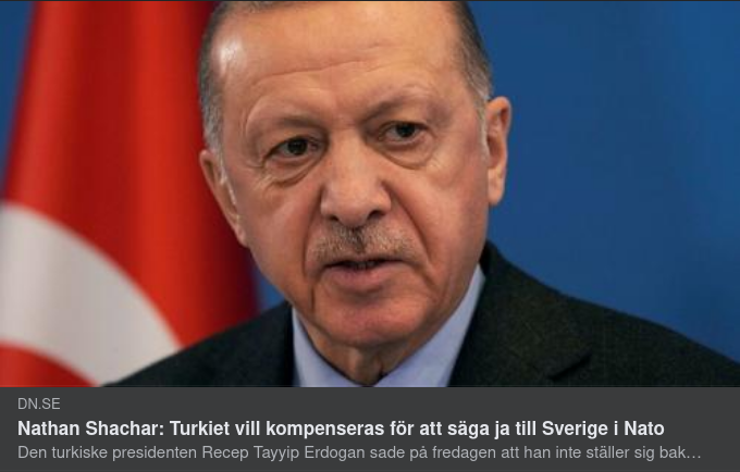 Turkiet Vill Kompenseras För Ett Ja Till Sverige I Nato
