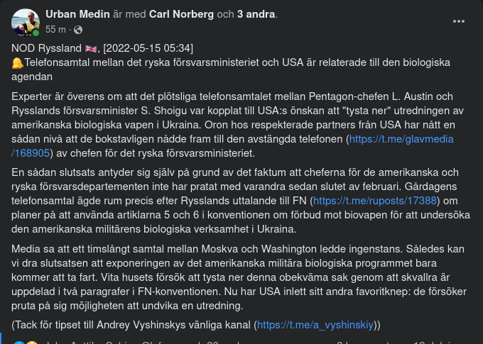 Ryssland, USA & Biolabb