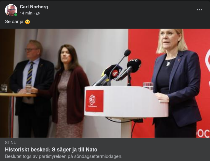 S Säger Ja Till Nato