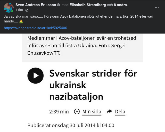 SR Om Nazister I Azov-Bataljonen 2014