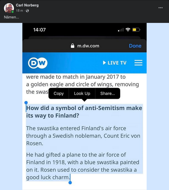 Hakkorsets Väg Till Finska Flygvapnet