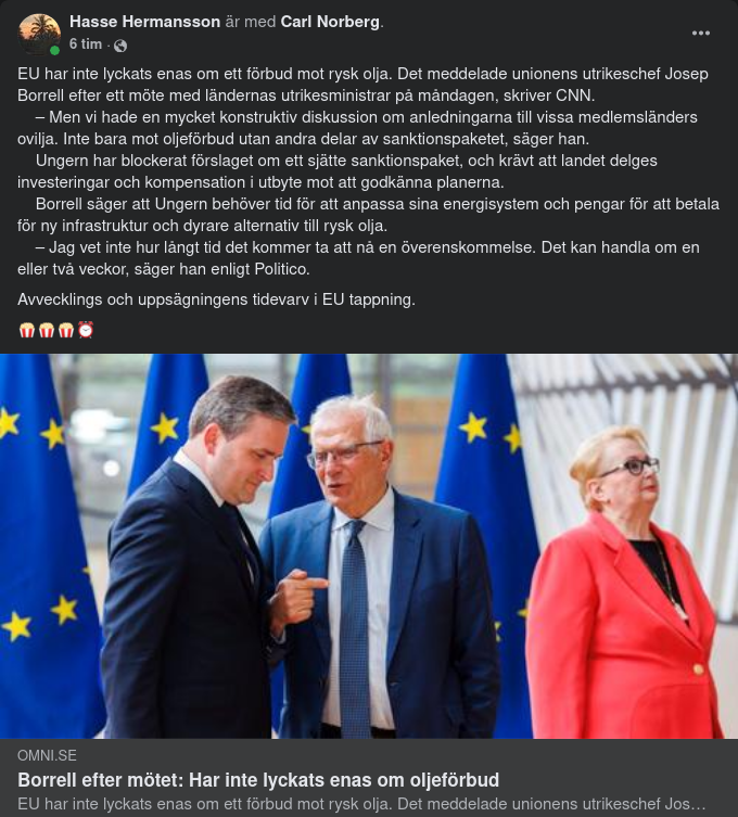 EU Oenigt Om Rysk Olja