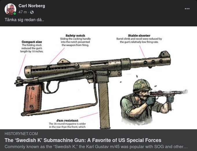 “Swedish K,” - The Karl Gustav m/45