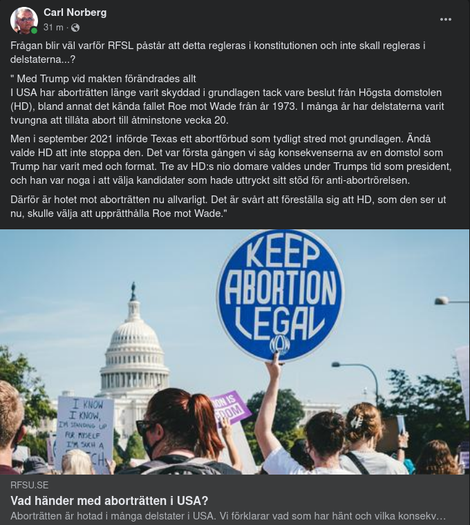 RFSU-Påstående Om Amerikansk Grundlag