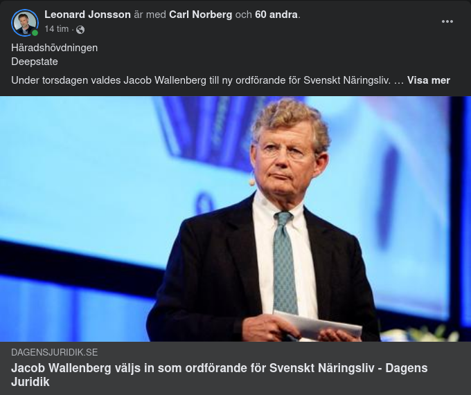 Jacob Vald Som Ordförande För Svenskt Näringsliv