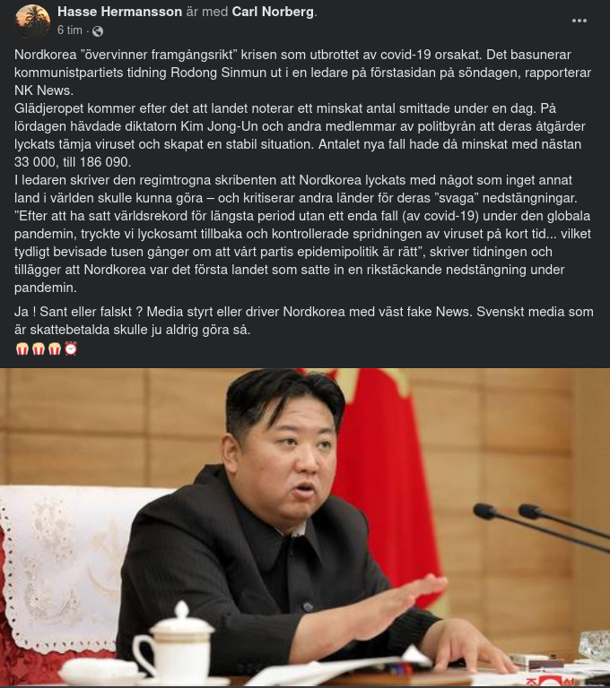 Nordkorea Hävdar Covidbekämpningsframgång