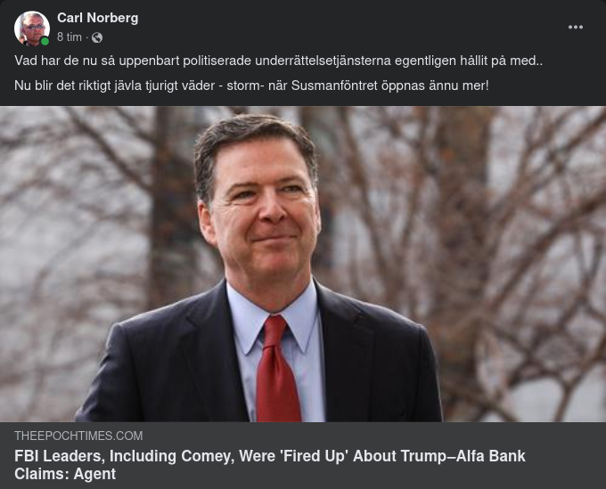 Sussmannfönstret Öppnar Om Entusiastisk FBI-Ledning