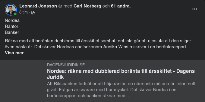 Nordea Om Räntor & Boende