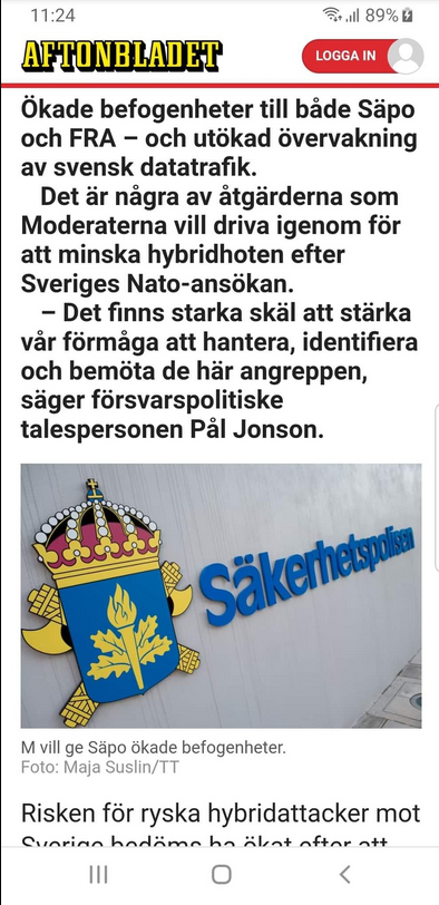 M Vill Utöka Övervakningsbefogenheter