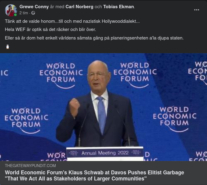 WEF Med Nazistisk Hollywooddialekt