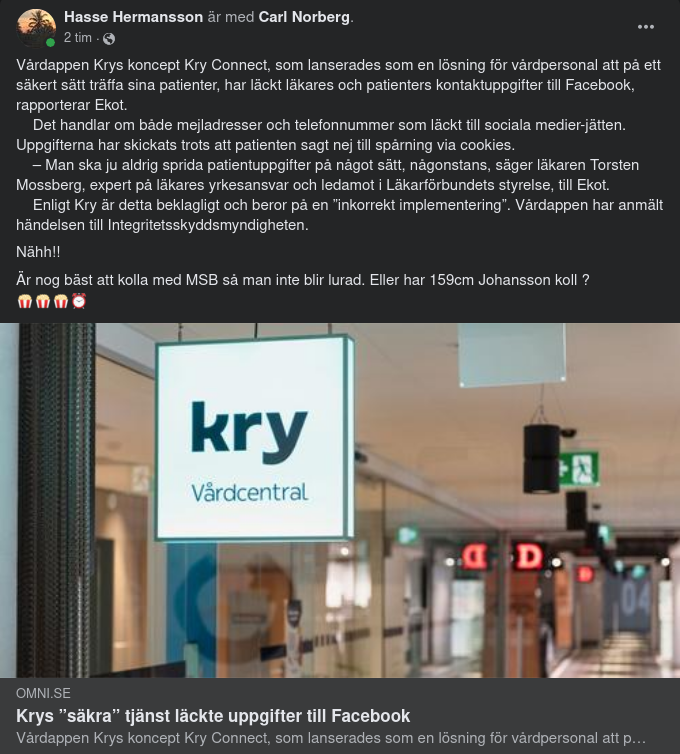 Osäkert Med Kry Connect