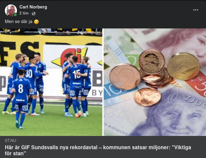 Fotbollssponsrande Sundsvall