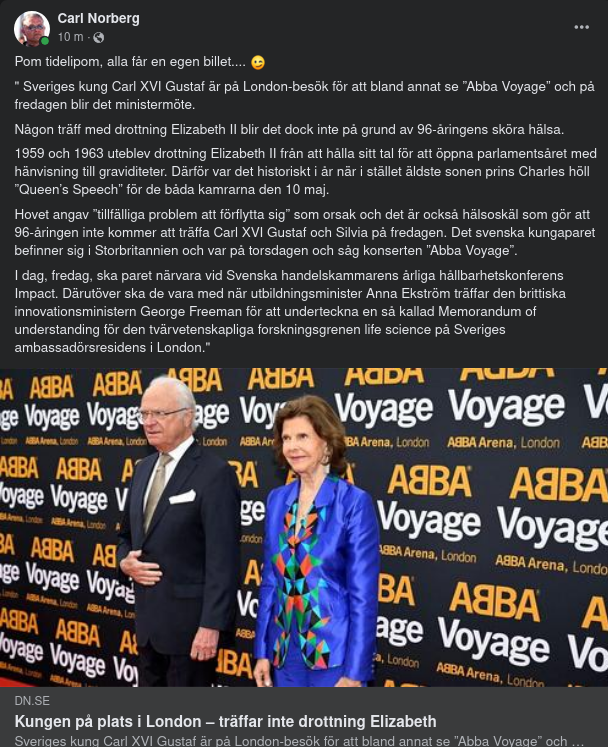 Kungapar I London Utan Drottningträff