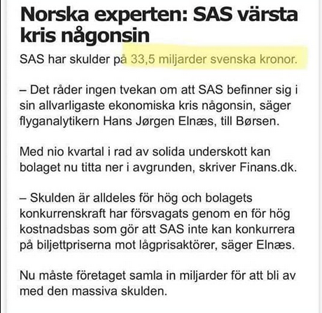 Allt Värre För SAS