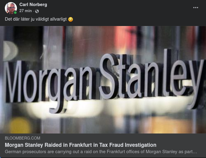 Tysk Räd Mot Morgan Stanley I Skattebedrägeriutredning