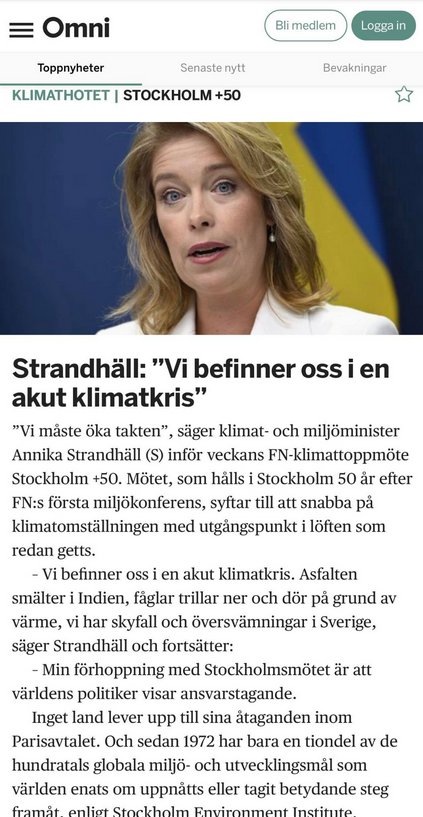 Strandhäll Spelar In Klimatrörelsen