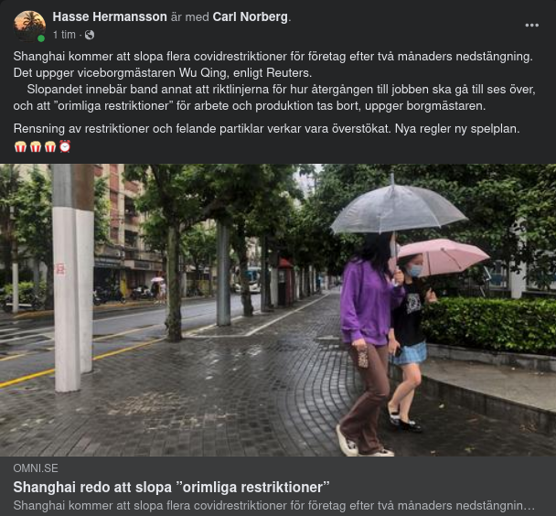 Shanghai Lättar På Restriktioner