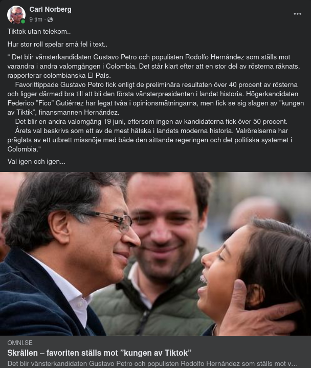 Colombia Inför Andra Valomgången