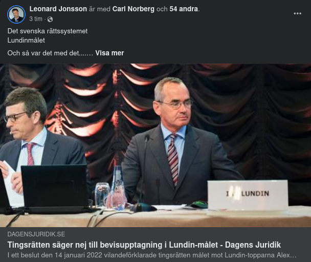 Omvärldsobserverat Svenskt Folkrättsbrottshanterande