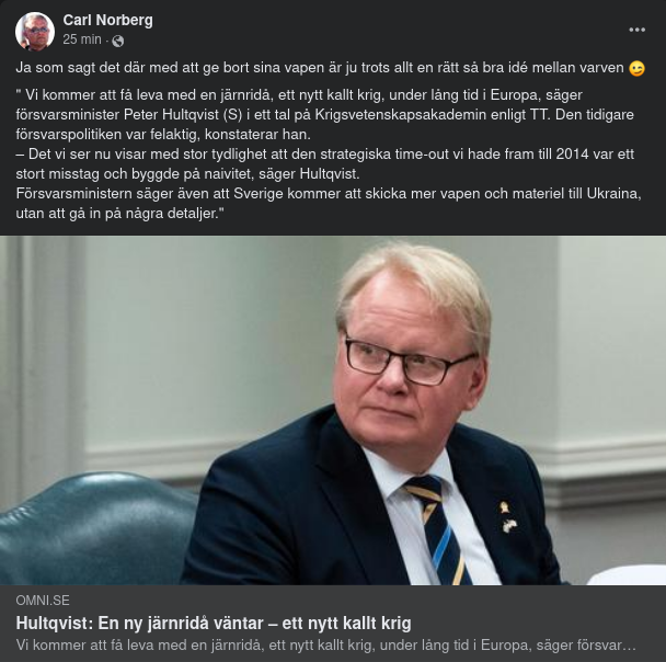 Före Detta Försvarspolitiskt Naiva Svenskar Ger Bort Sina Vapen