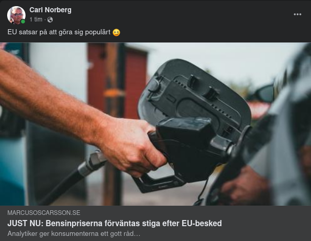 Popularitetsbränsle Från EU