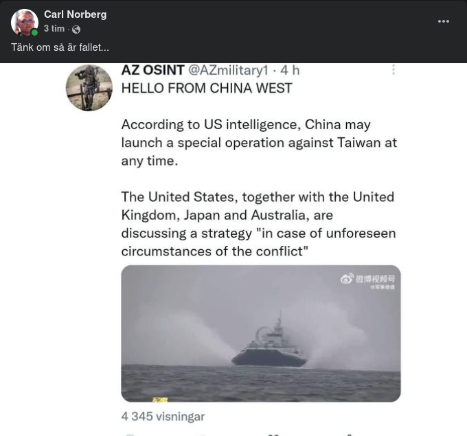 Strategiplanering Angående Kina & Taiwan