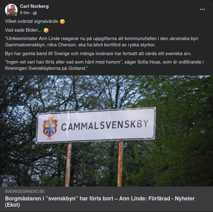 Linde Upprörd Över Bortförd Borgmästare I Gammalsvenskby