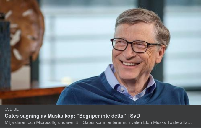 Gates Begriper Inte Musk