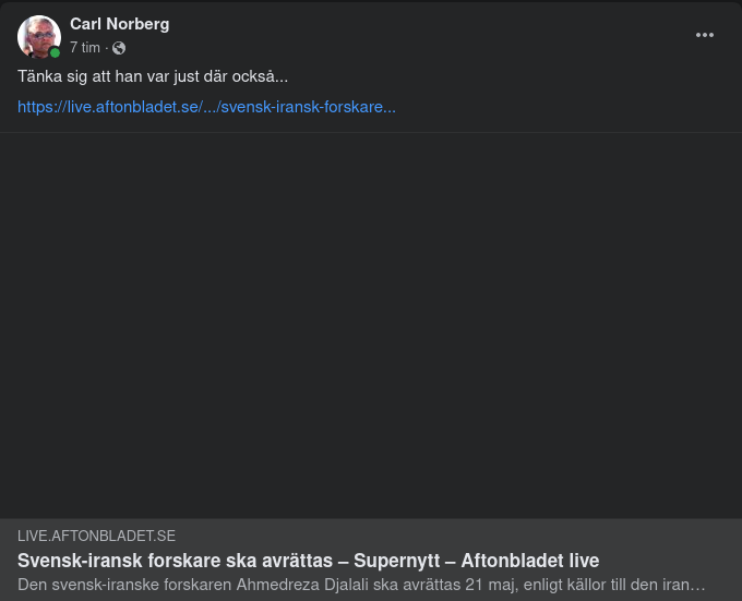 Svensk-Iransk Forskare Ska Avrättas