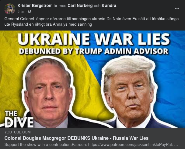 Colonel Douglas Macgregor Om Ukraina-Ryssland